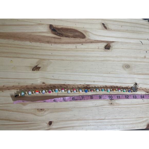 Venessa Arizaga Go With The Flow Freshwater Pearl Colorful Necklace FLAWED - Picture 3 of 6